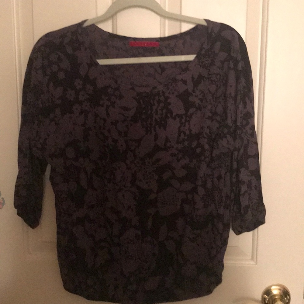 Velvet brand 3/4 length floral blouse size S